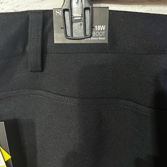 NWT STYLE & CO PANTS Elegant Dress Pants with Silver Zipper Accents, Tapered Leg - Picture 6 of 8